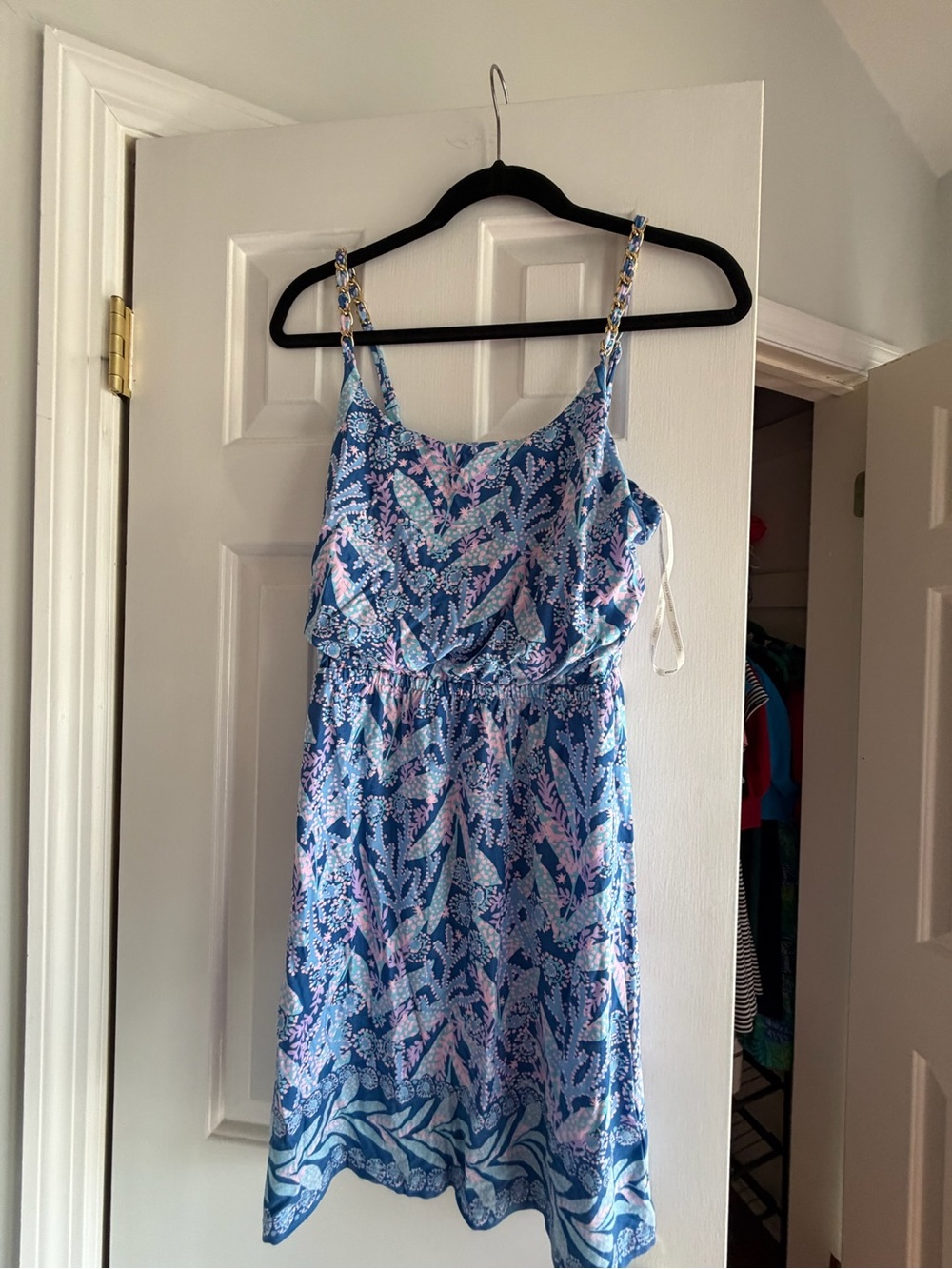 Lilly Pulitzer Blue and Pink Floral Sundress